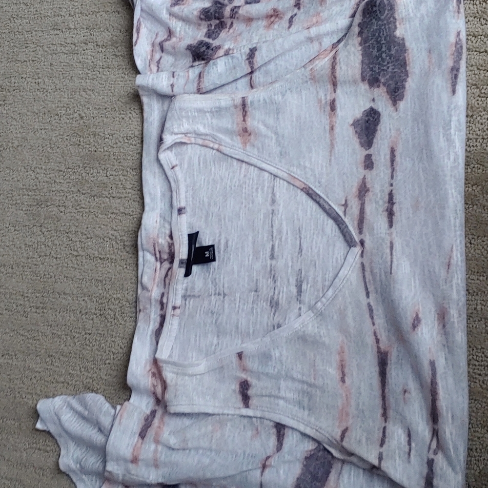 Tank top, wassiho, medium, white with highlights if brown and orange